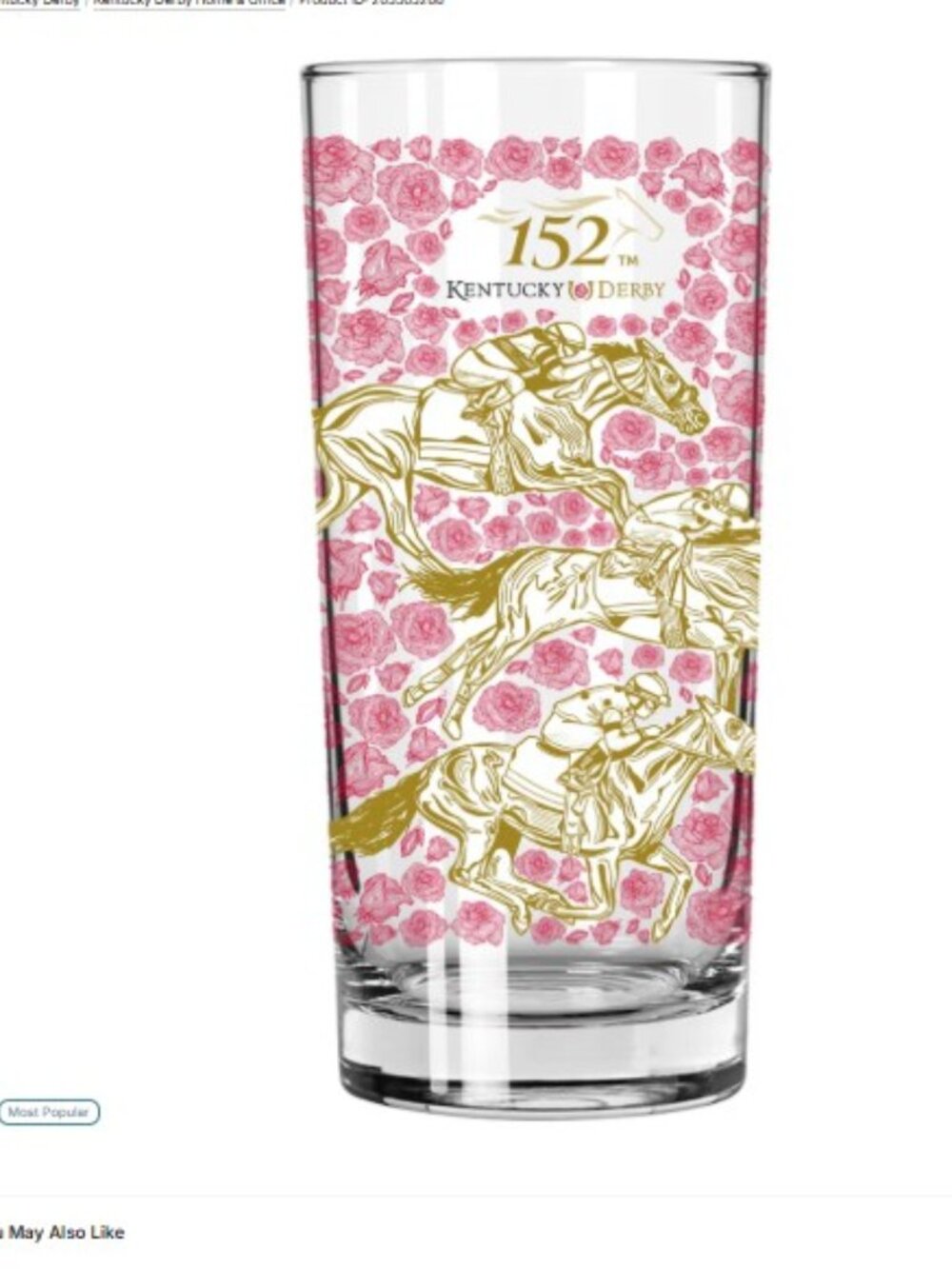Official 152nd Kentucky Derby Mint Julep Glasses Set of 4